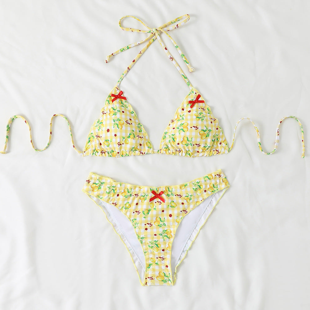Damen verspielter Triangel-Bikini EB