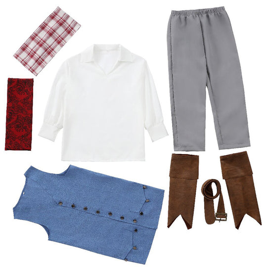 Jungen Piratenkostüm mit detailverliebtem Gehrock und Accessoires EB