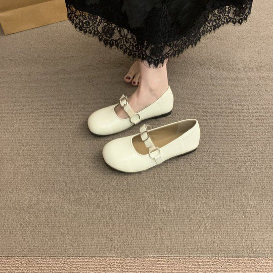 Damen elegante Ballerinas mit modischem Riemchen und komfortablem Fußbett EB