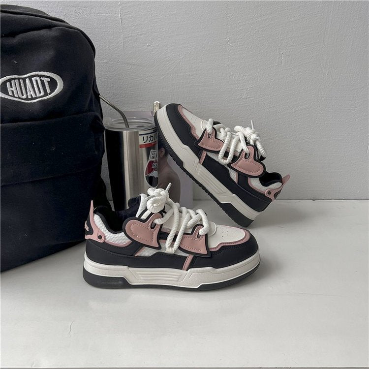 Damen Trendige Chunky Sneakers mit atmungsaktivem Obermaterial und einzigartigem Design EB
