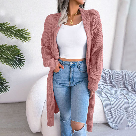 EB | Einfarbige Strickjacke für Elegante Outfits