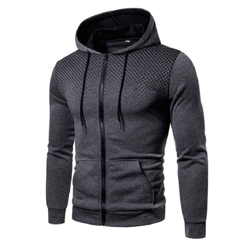 Herren Sportlicher Zip-Hoodie mit atmungsaktivem Mesh-Einsatz EB