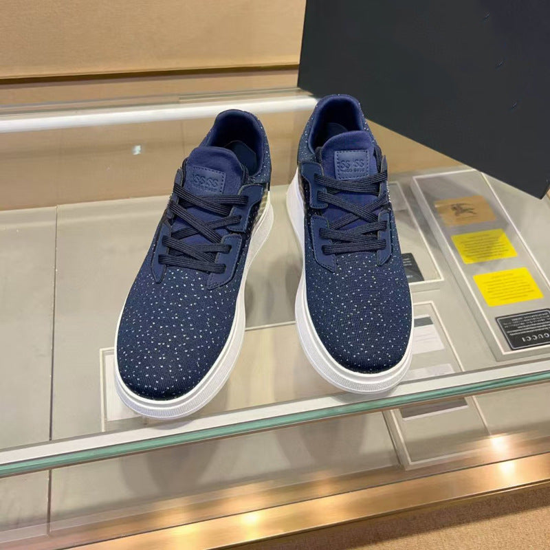 Damen Sportliche Sneakers mit atmungsaktiver Oberflächenstruktur und rutschfester Gummisohle EB