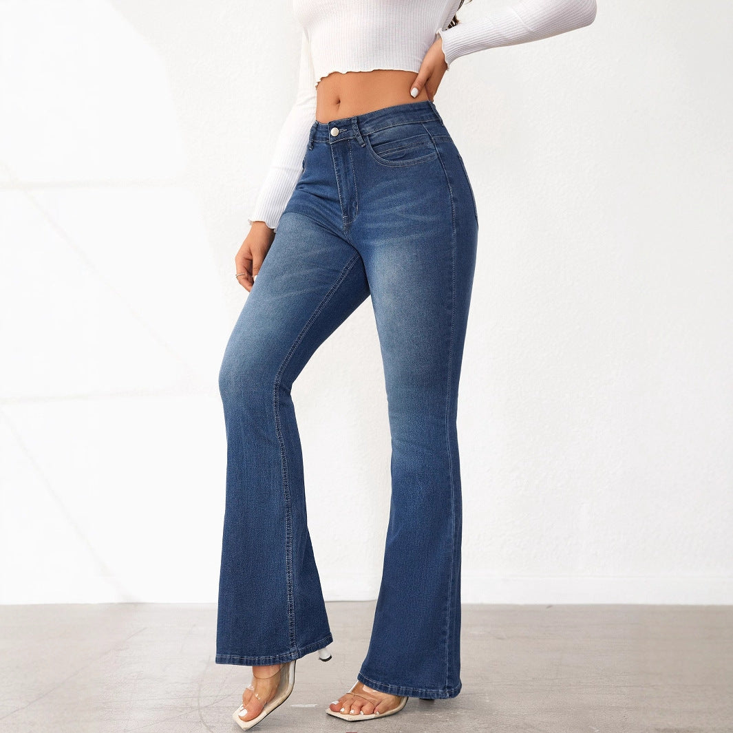 Damen Flared Jeans mit hohem Bund und moderner Passform EB