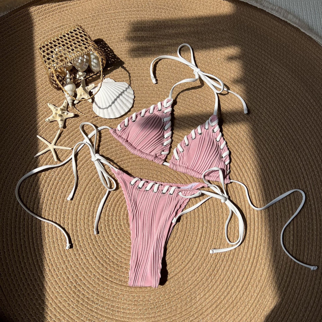 Damen Triangel-Bikini mit raffinierten Schnürdetails EB