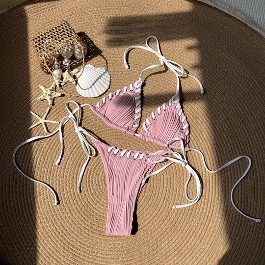 Damen Triangel-Bikini mit raffinierten Schnürdetails EB