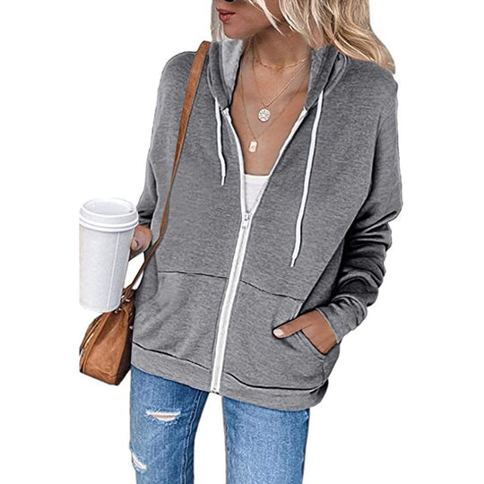 Damen Kapuzenjacke mit weichem Fleece und praktischen Taschen EB