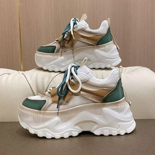 Damen Chunky Sneakers mit atmungsaktiver Mesh-Oberfläche und modischem Design EB