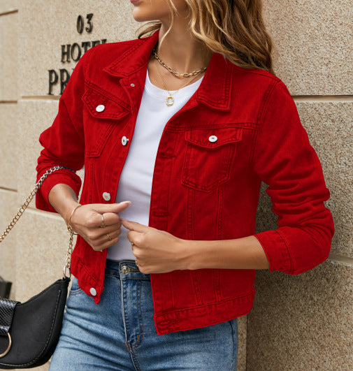 Damen Denim-Jacke mit modernem Schnitt und praktischen Taschen EB