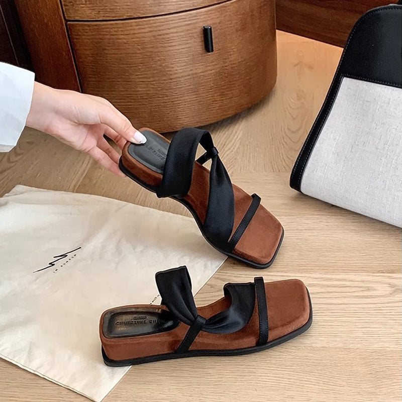 Damen Sandalen mit eleganter Schleifenapplikation EB