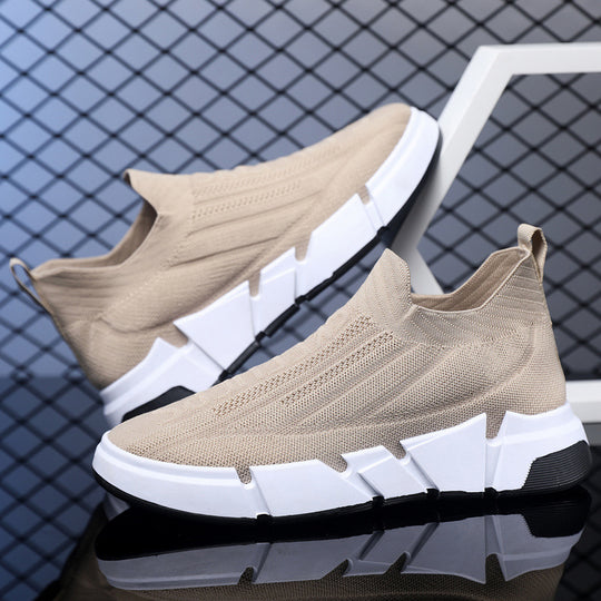 Damen Sportliche Slip-On Sneakers mit flexiblem Obermaterial und rutschfester Sohle EB