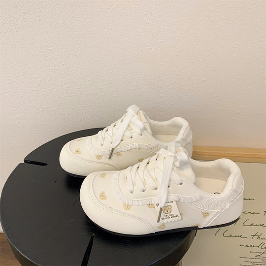 Damen Sneakers mit bezaubernden Bärenmotiven und bequemer Dämpfung EB