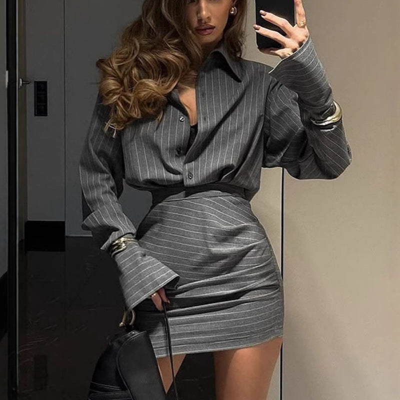 Damen Hemdblusenkleid EB