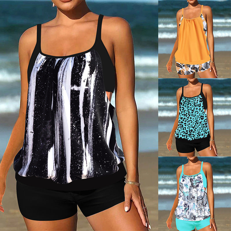 Damen Tankini mit aufregendem Leopardenmuster EB