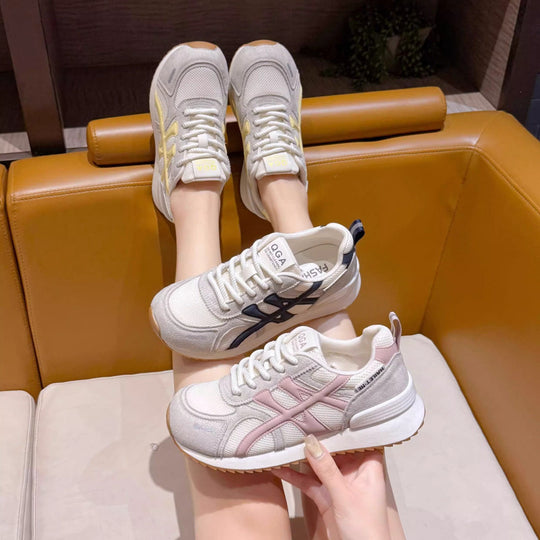 Damen Sportliche Sneakers mit atmungsaktivem Mesh-Obermaterial und dynamischer Dämpfung EB