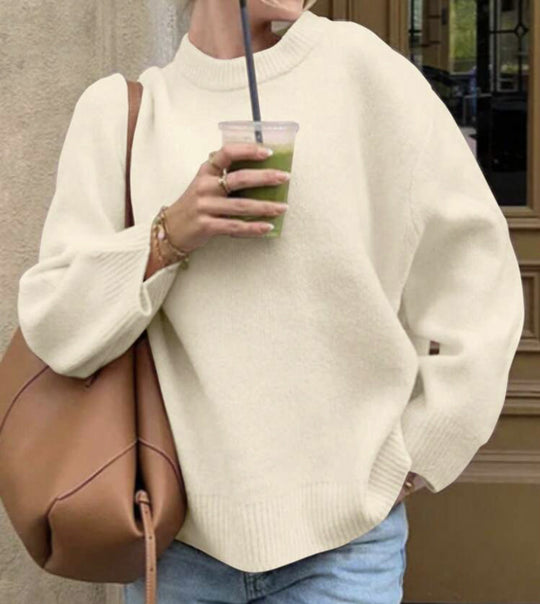 Damen Pullover mit lässigem Schnitt und voluminösen Ärmeln EB