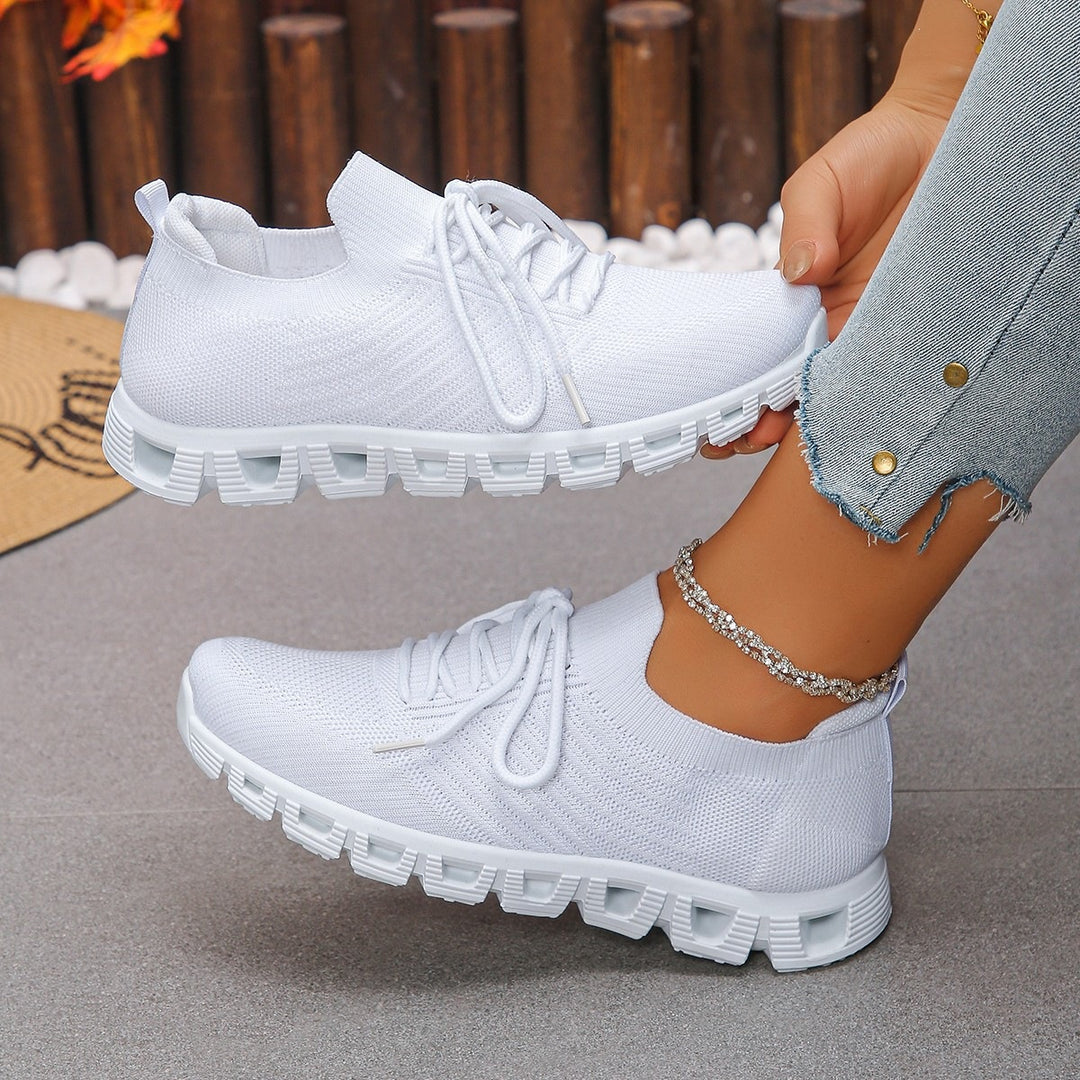 Damen Ultraleichte Sport-Sneaker mit atmungsaktiver Strickoberfläche EB