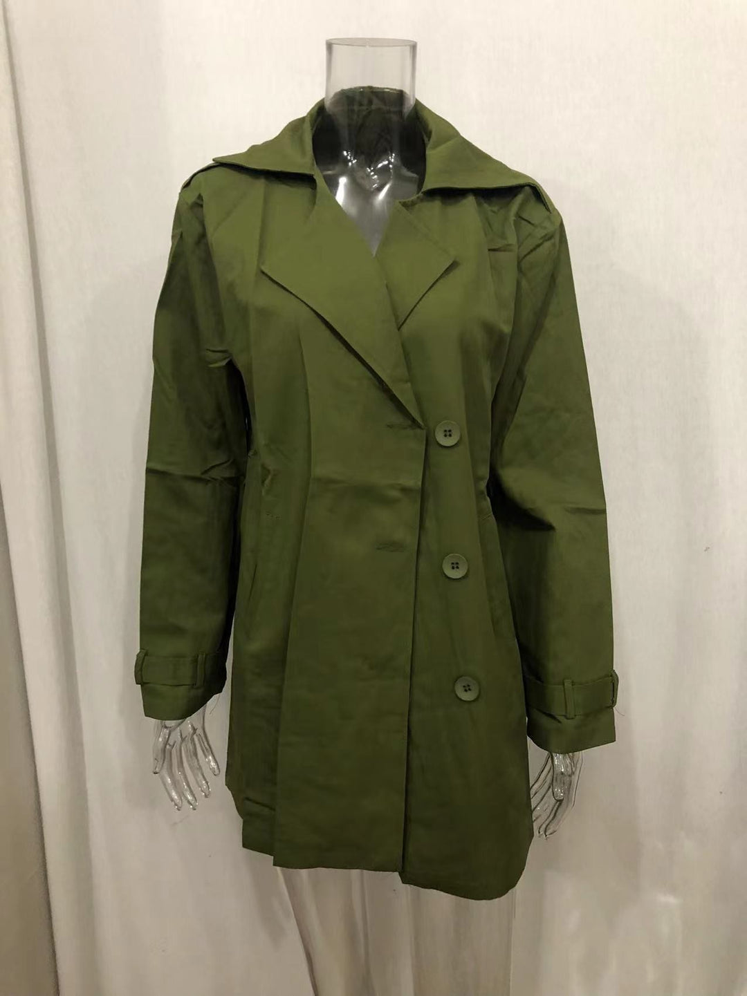 Herren nan leichter urbaner Trenchcoat mit zweireihiger Knopfleiste und lässiger Used-Optik EB