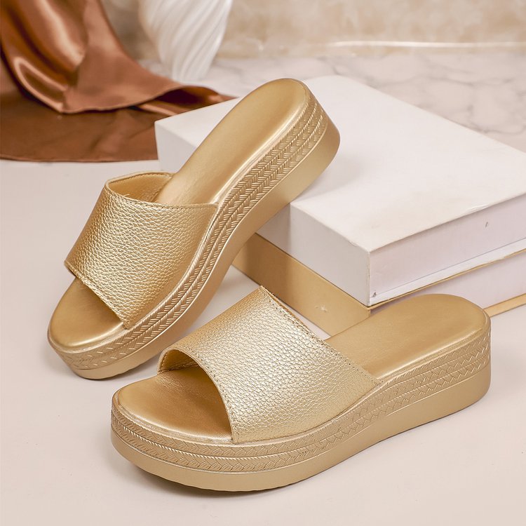 Damen Elegante Plateau-Pantoletten EB