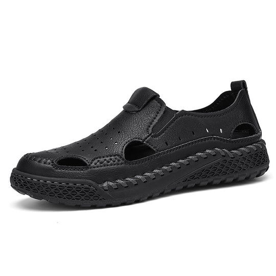 Herren atmungsaktive Leder Sandalen EB