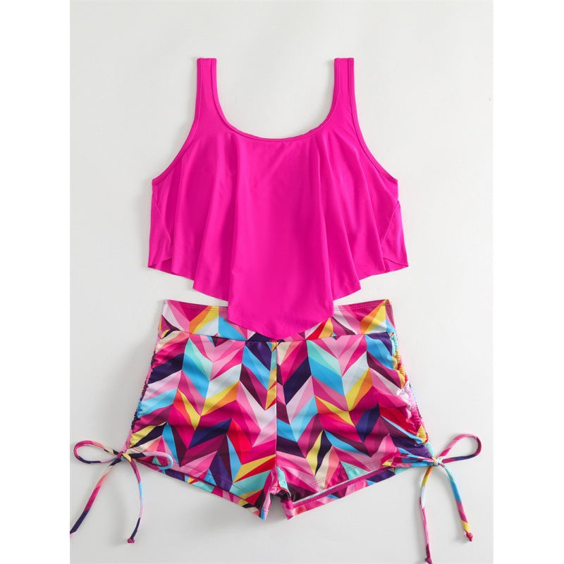 Damen Sportliches Badeoberteil mit gepolstertem Short EB