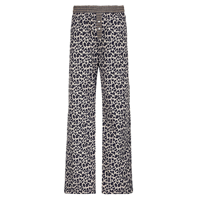 Damen Modische Leoparden-Hose mit elastischem Bund EB