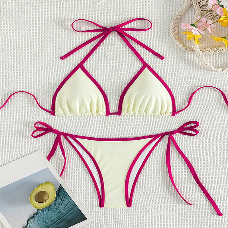 Damen Triangel-Bikini mit verstellbaren Bändern EB