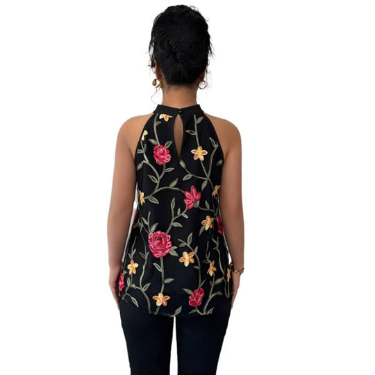 Damen elegante bestickte Bluse EB
