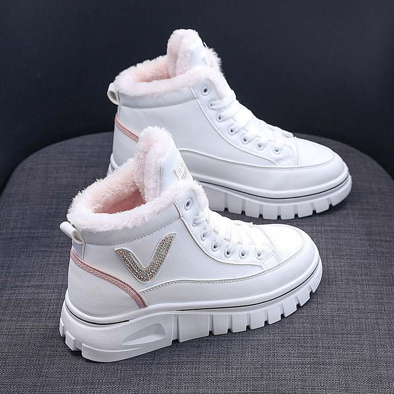 Damen Hohe Winterstiefel mit kuscheligem Innenfutter und robustem Sohlenprofil EB