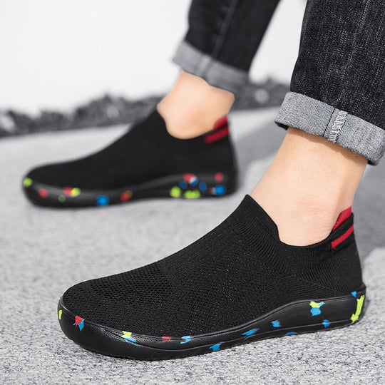 Damen Atmungsaktive Sneaker mit flexiblem Strickdesign und rutschfestem Profil EB