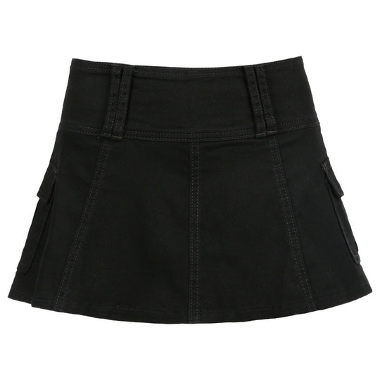 Damen Minirock mit seitlichen Taschen und hohem Bund EB