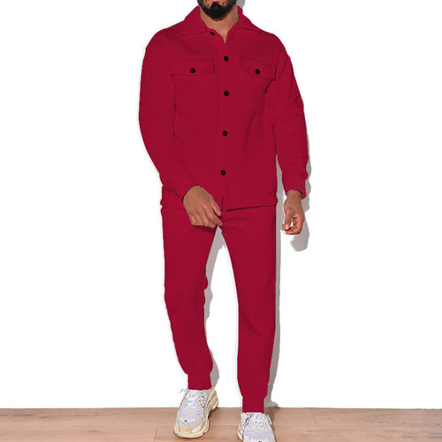 Herren Lässiges Set aus Hemd und Jogginghose EB