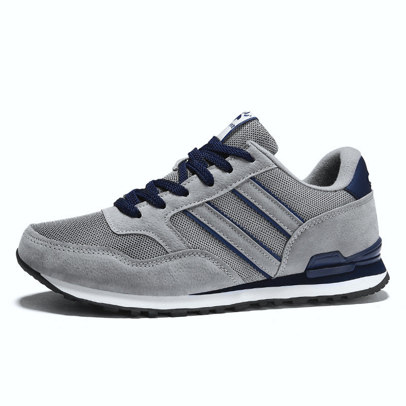 Herren retro-inspirierter Wildleder-Mesh Sportsneaker mit verstärkter Ferse und EVA-Dämpfung EB