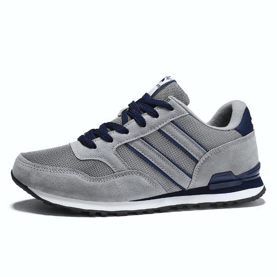 Herren retro-inspirierter Wildleder-Mesh Sportsneaker mit verstärkter Ferse und EVA-Dämpfung EB