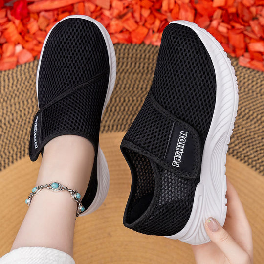 Damen Sportliche Komfort-Sneaker mit praktischem Klettverschluss EB