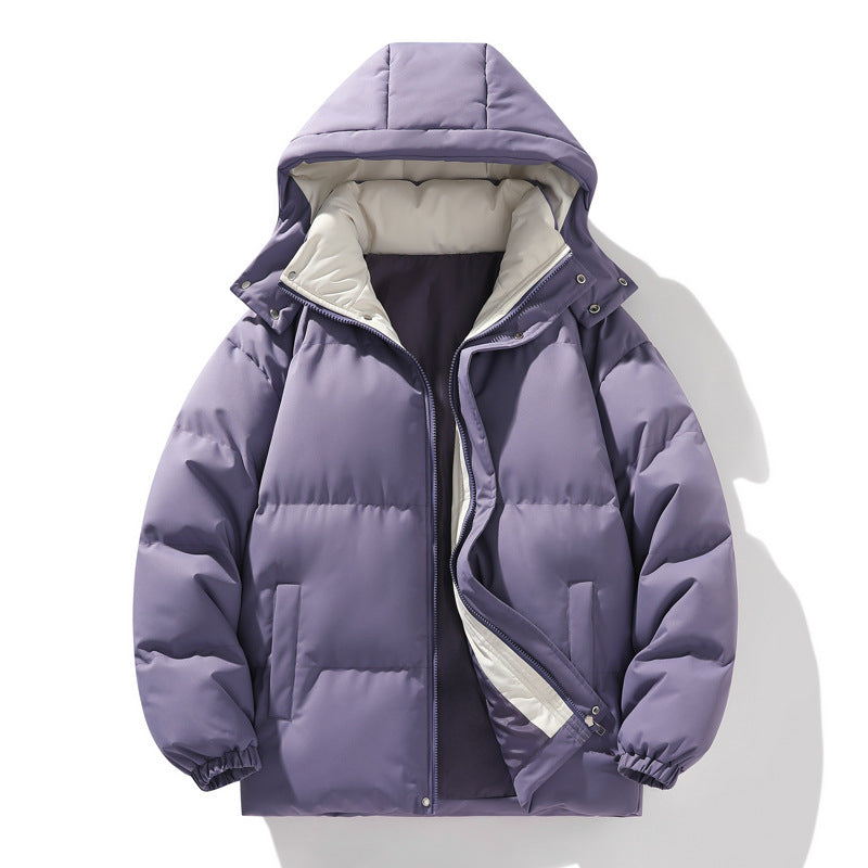 Damen isolierte Steppjacke mit Kapuze und hohem Kragen EB