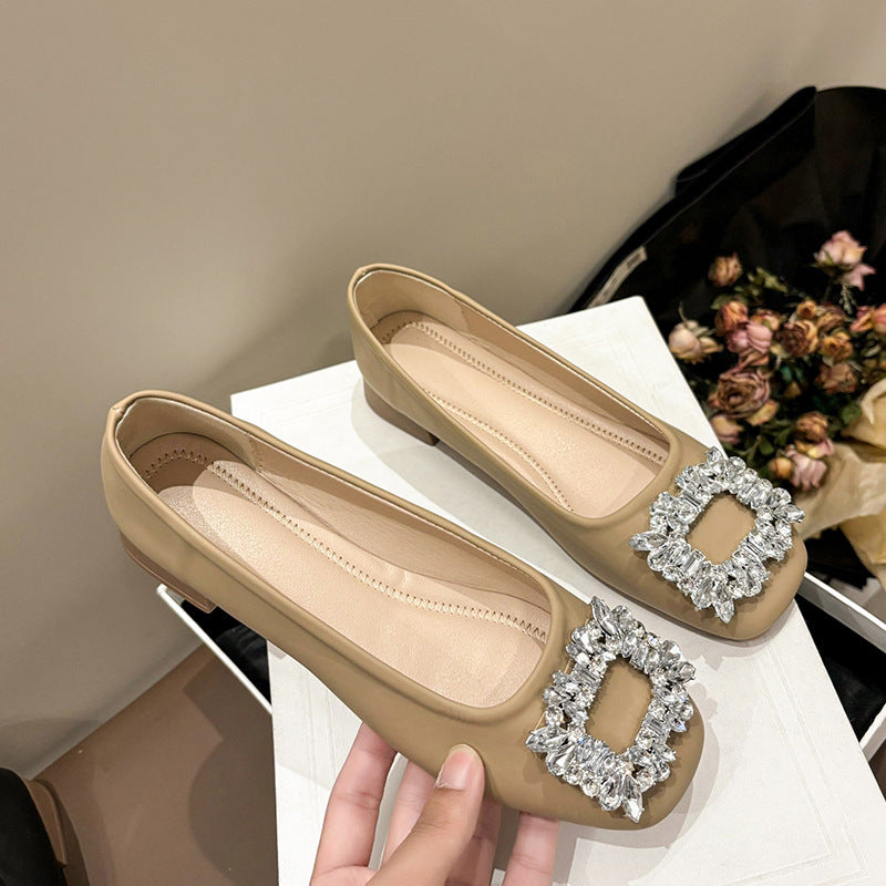 Damen Ballerinas mit funkelndem Schmuckdetail EB