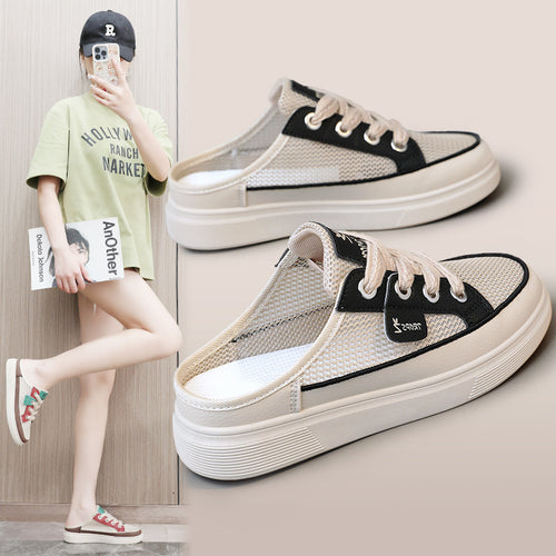 Damen Slip-On Sneakers mit luftdurchlässigem Obermaterial und flexibel rutschfester Sohle EB