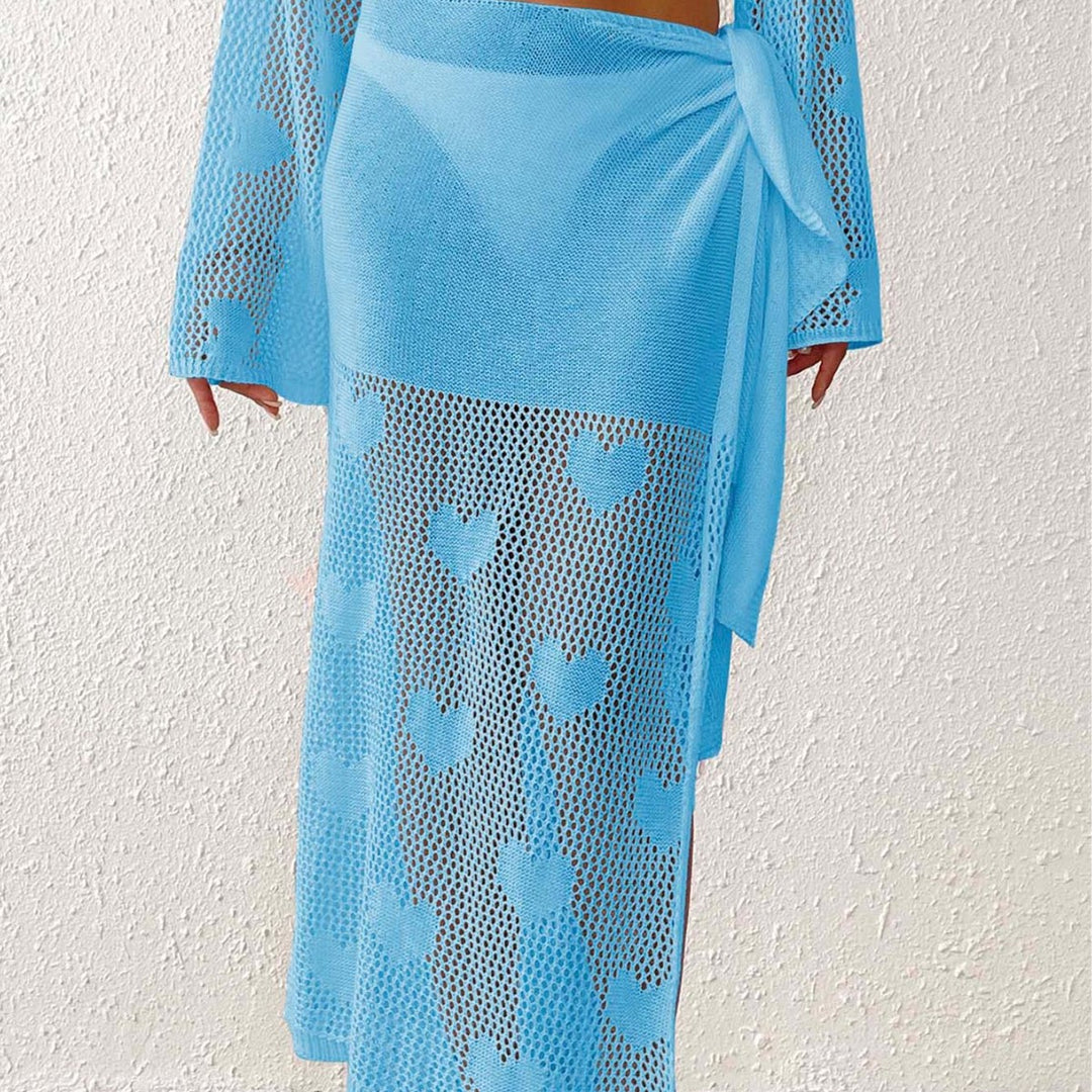 Damen transparenter Häkel-Strandsarong EB