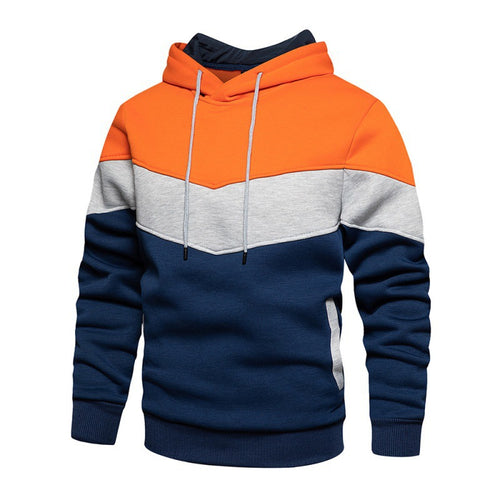 Herren Sportlicher Kapuzenpullover mit modernem Farbblockdesign und atmungsaktiven Eigenschaften EB