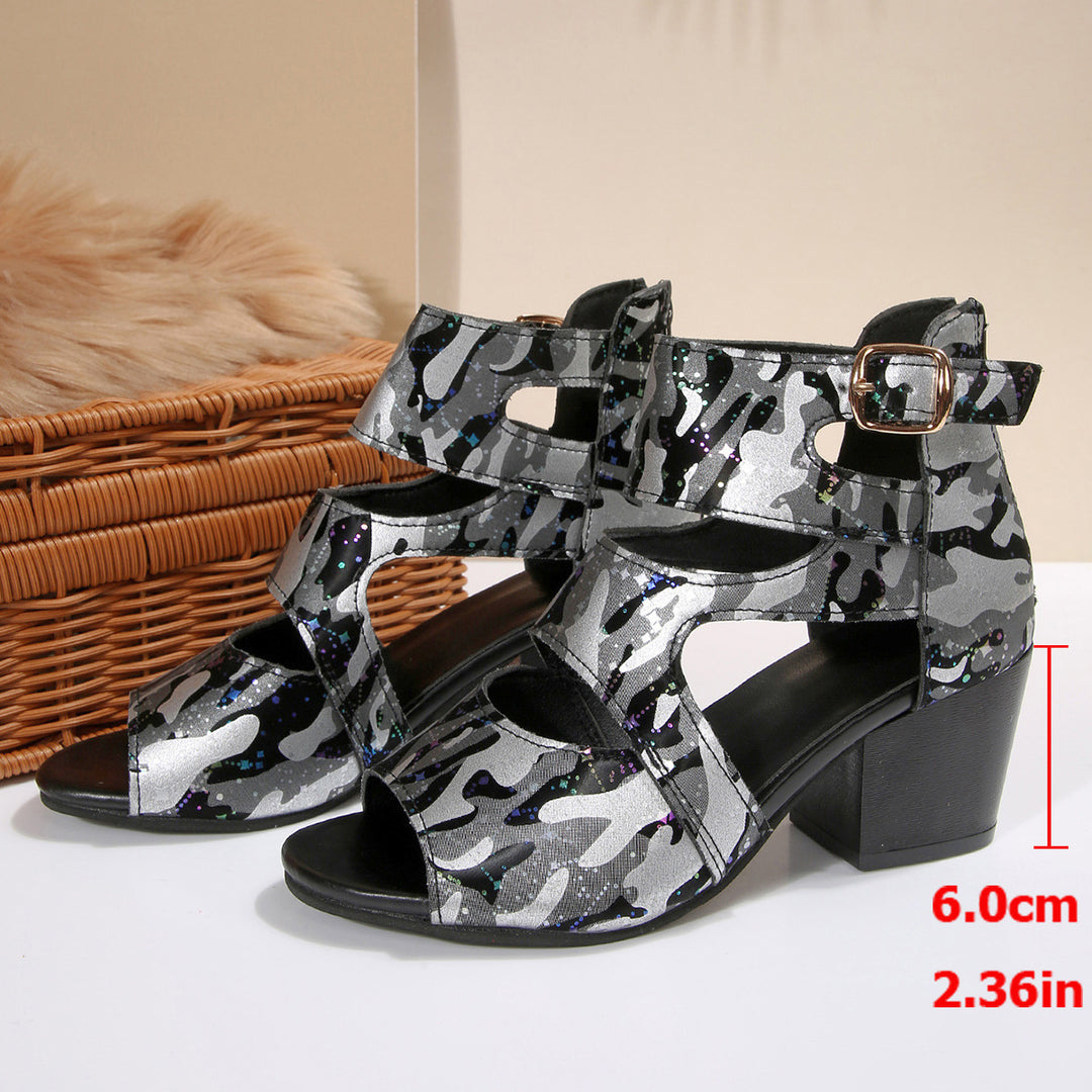 Damen Blockabsatz Sandalen EB
