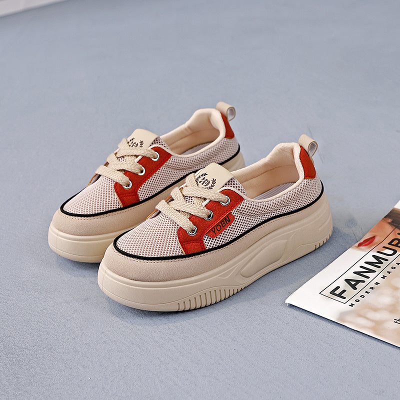 Damen Bequeme Sneakers mit luftigen Mesh-Einsätzen und auffälligem Design EB