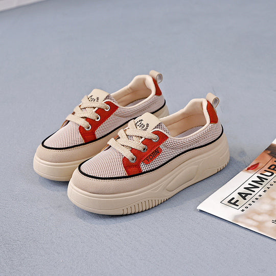 Damen Bequeme Sneakers mit luftigen Mesh-Einsätzen und auffälligem Design EB