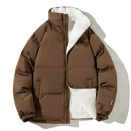 Damen gesteppte Thermo-Bomberjacke mit weichem Teddyfutter und hohem Stehkragen EB