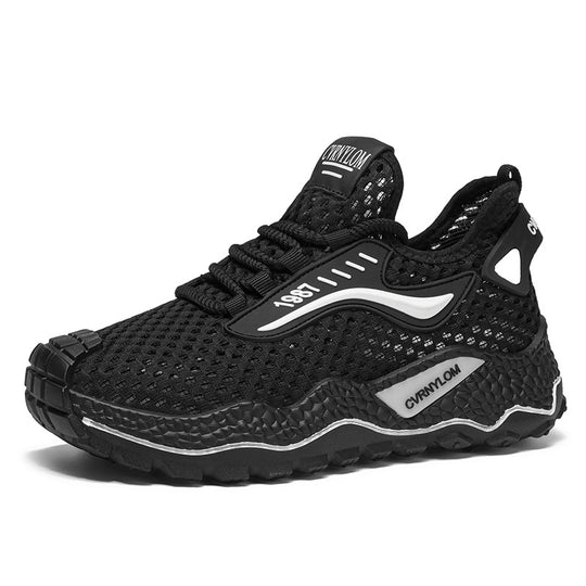 Damen Atmungsaktive Mesh-Sneakers mit stoßdämpfendem Sohlenprofil und rutschfester Gummisohle EB