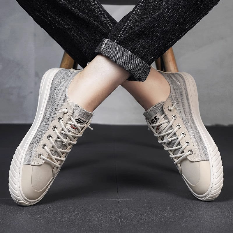 Unisex leichte retro Canvas-Sneaker mit verstärkter Zehenkappe und profilierter Gummisohle EB