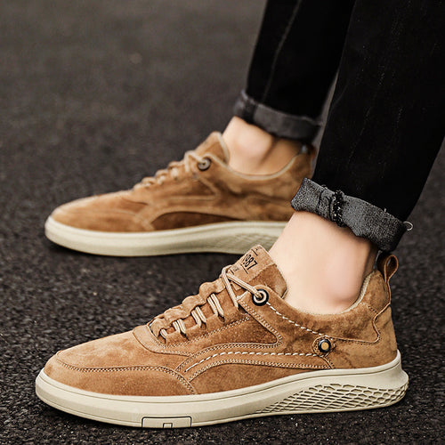 Herren Bequeme Sneaker aus hochwertigem Wildleder mit atmungsaktiver Sohle EB