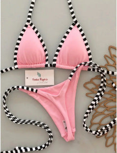 Damen Triangel-Bikini mit frischem Melonenmuster EB