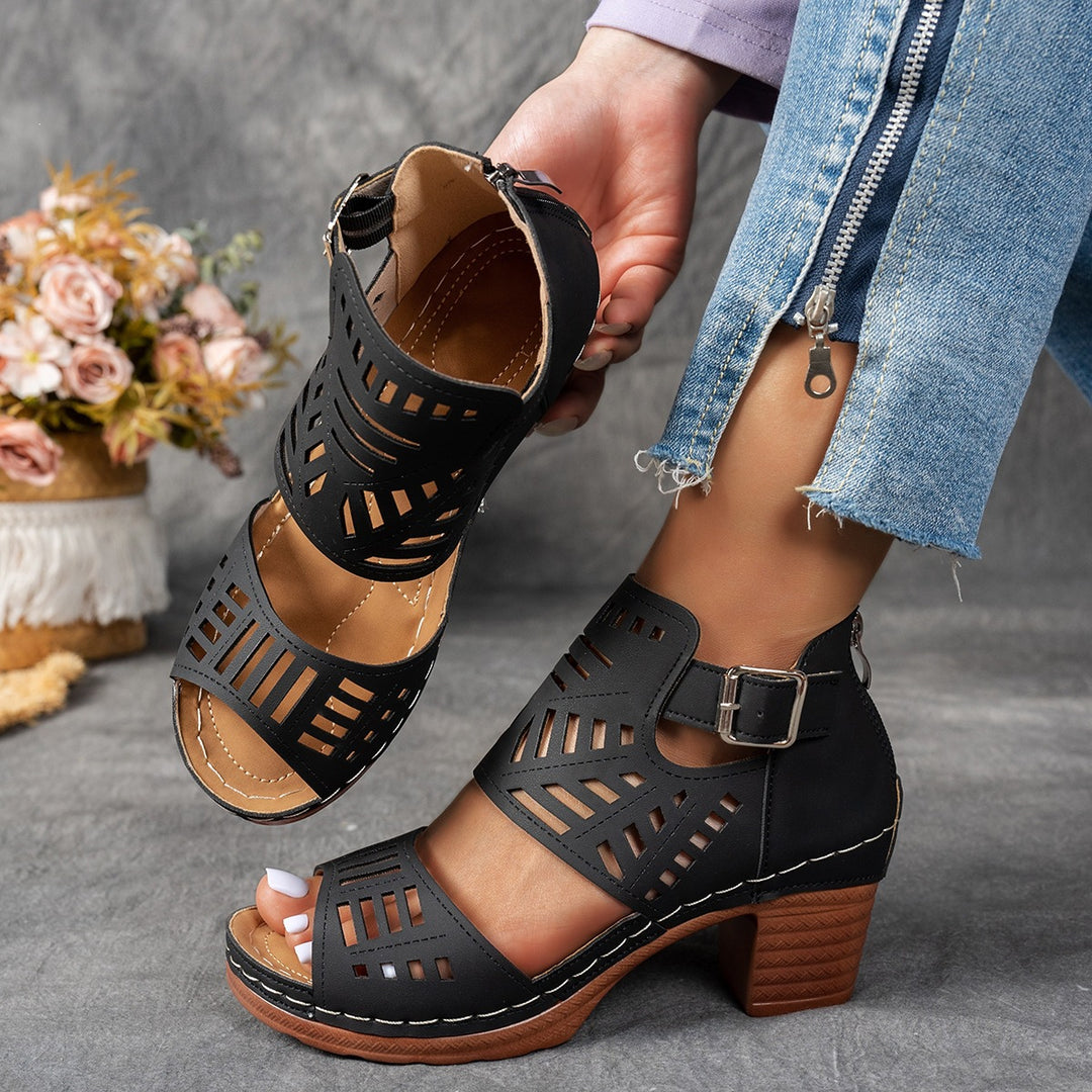 Damen Plateausandalen mit modischem Luftdurchlass EB