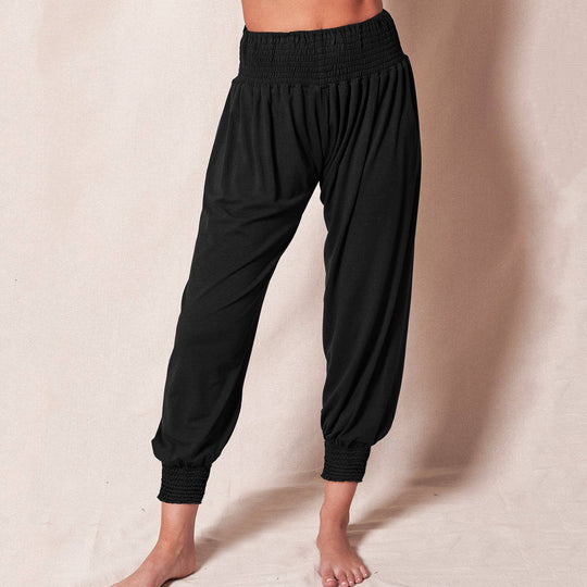 Damen Bequeme Freizeithose mit elastischem Bund und schmalen Bündchen EB